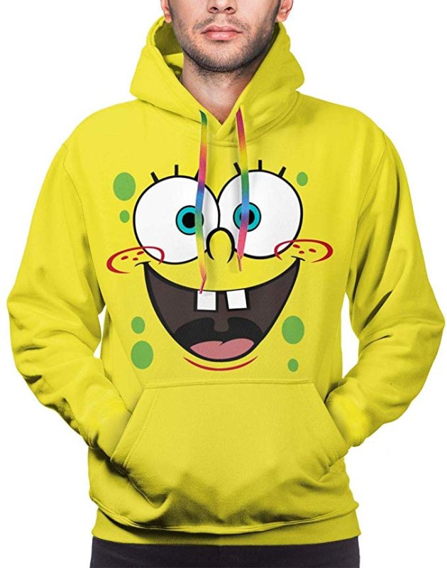 画像1: Candy Ran Spongebob Men's Hoodie Casual Sweatshirt Warm-up Pullover Hoodies　メンズキャンディランスポンジボブフーディー パーカースウェットユニセックス男女兼用 (1)