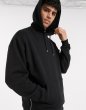 画像3: oversized hoodie in black with back print and silver side zips  バックプリントとシルバーサイドジップ付きパーカー  ユニセックス男女兼用　 (3)