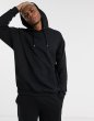 画像3: oversized hoodie in black with triangle back print  トライアングルバックプリントオーバーサイズフーディープルオーバ トレーナー ユニセックス男女兼用 (3)