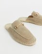 画像3: men's backless mule espadrilles in stone with snaffle バックレスエスパドリーユストーンスナッフル付きサンダル ローファー スリッパ 　 (3)