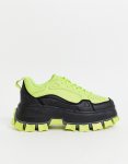 画像5:  trainers in neon with chunky sole　ネオンカラーレースアップチャンキーソールスニーカー (5)