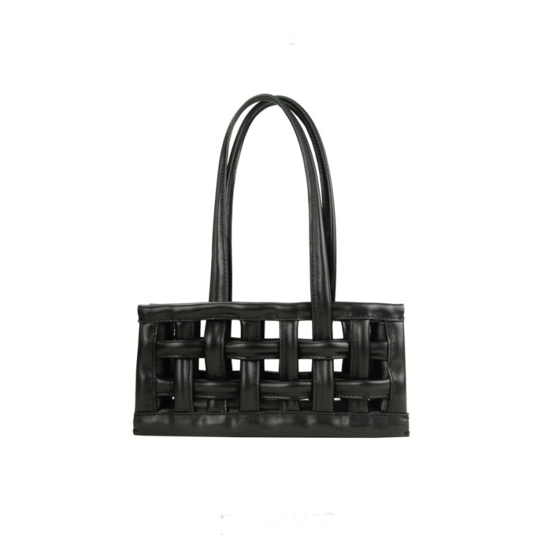 画像3: Woman’s personality retro weave underarmhand bag shoulder bag  メッシュトートショルダーバッグ フレンチバッグ (3)