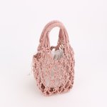 画像9: Woman’s  fishing net bag woven bag　ポータブルコットンロープメッシュフィッシングトートバッグ　フレンチバッグ (9)