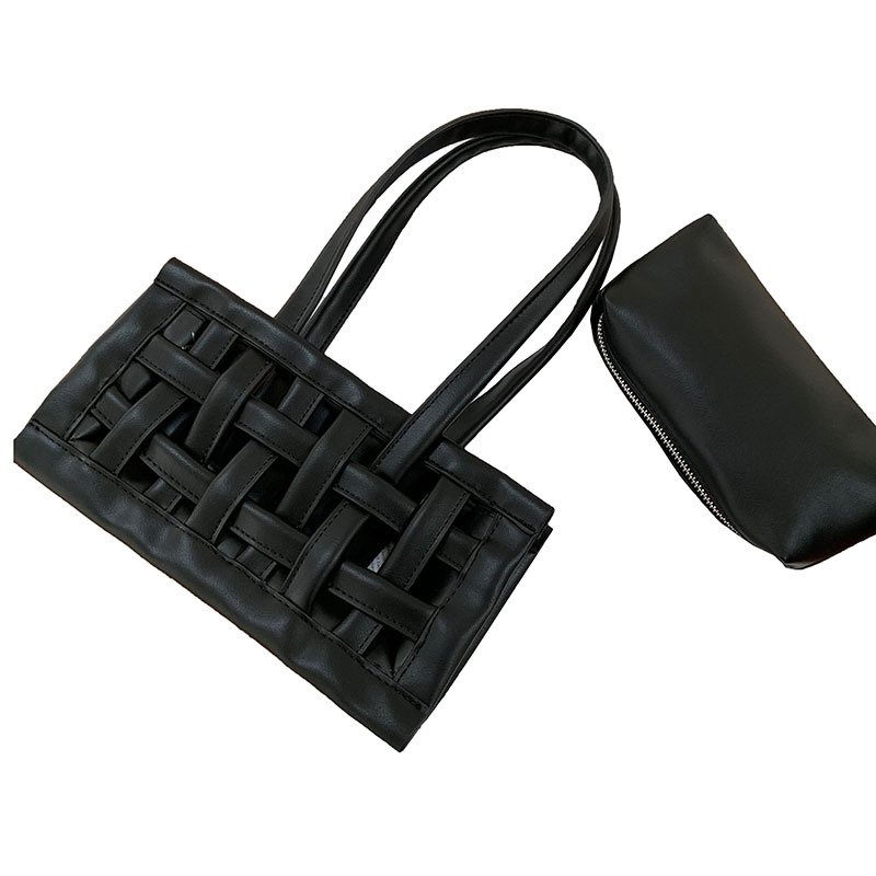 画像8: Woman’s personality retro weave underarmhand bag shoulder bag  メッシュトートショルダーバッグ フレンチバッグ (8)