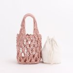 画像7: Woman’s  fishing net bag woven bag　ポータブルコットンロープメッシュフィッシングトートバッグ　フレンチバッグ (7)