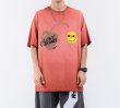 画像2: hip hop smiley T-shirt 　スマイルプリントラウンドネックTシャツユニセックス男女兼用 (2)