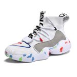 画像1: Explosion style smart smoked shoes　 ハイトップスマートスモークシューズ  スニーカー ユニセックス　男女兼用 (1)