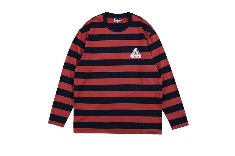 画像2: Big striped triangle bottoming shirt men and women long sleeve T-shirt   オーバーサイズボーダーTシャツユニセックス男女兼用 (2)
