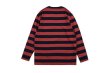 画像4: Big striped triangle bottoming shirt men and women long sleeve T-shirt   オーバーサイズボーダーTシャツユニセックス男女兼用 (4)