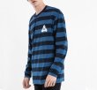 画像6: Big striped triangle bottoming shirt men and women long sleeve T-shirt   オーバーサイズボーダーTシャツユニセックス男女兼用 (6)