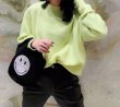 画像9: Woman’s smiley rhinestone bag dumpling bag　スマイルラインストーン付きウエットスーツ素材トート　ショルダーバッグ (9)
