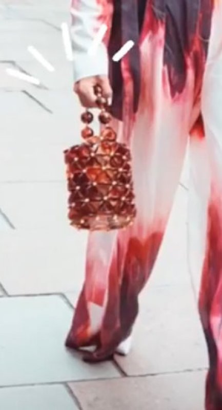 画像4: Woman’s UGALS Pineapple Pearl Bag hand bag  パイナップルパールビーズシリンダーアクリルバッグトートフレンチバッグ (4)