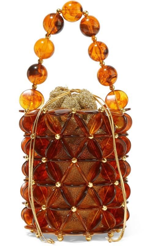 画像6: Woman’s UGALS Pineapple Pearl Bag hand bag  パイナップルパールビーズシリンダーアクリルバッグトートフレンチバッグ (6)