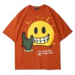 画像2: Smiley cactus short-sleeved T-shirt 　　スマイル＆サボテンオーバーサイズTシャツユニセックス男女兼用 (2)