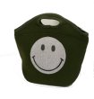 画像2: Woman’s smiley rhinestone bag dumpling bag　スマイルラインストーン付きウエットスーツ素材トート　ショルダーバッグ (2)