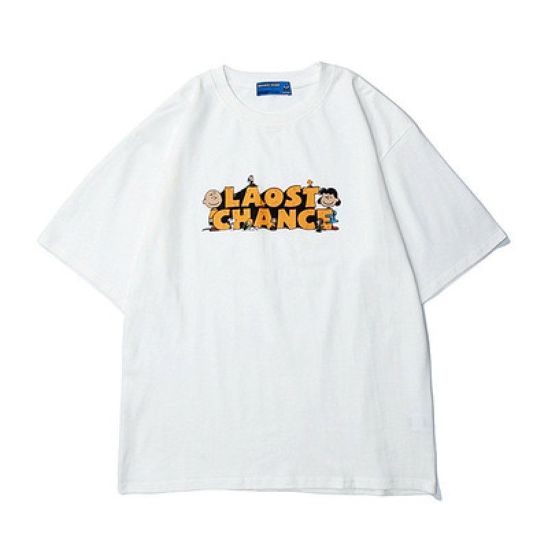 画像2: Snoopy print oversize T-shirt　　スヌーピープリントオーバーサイズTシャツユニセックス男女兼用 (2)
