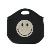 画像6: Woman’s smiley rhinestone bag dumpling bag　スマイルラインストーン付きウエットスーツ素材トート　ショルダーバッグ (6)