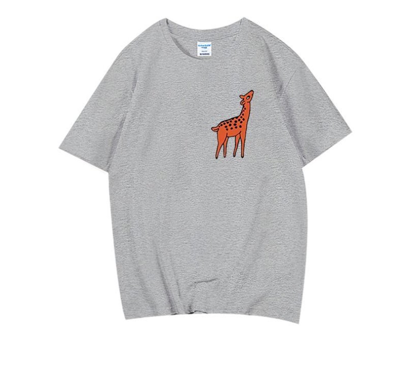 画像3: loose  round neck  Bambi  printing short-sleeved T-shirt 　バンビプリントオーバーサイズTシャツユニセックス男女兼用 (3)
