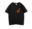 画像1: loose  round neck  Bambi  printing short-sleeved T-shirt 　バンビプリントオーバーサイズTシャツユニセックス男女兼用 (1)
