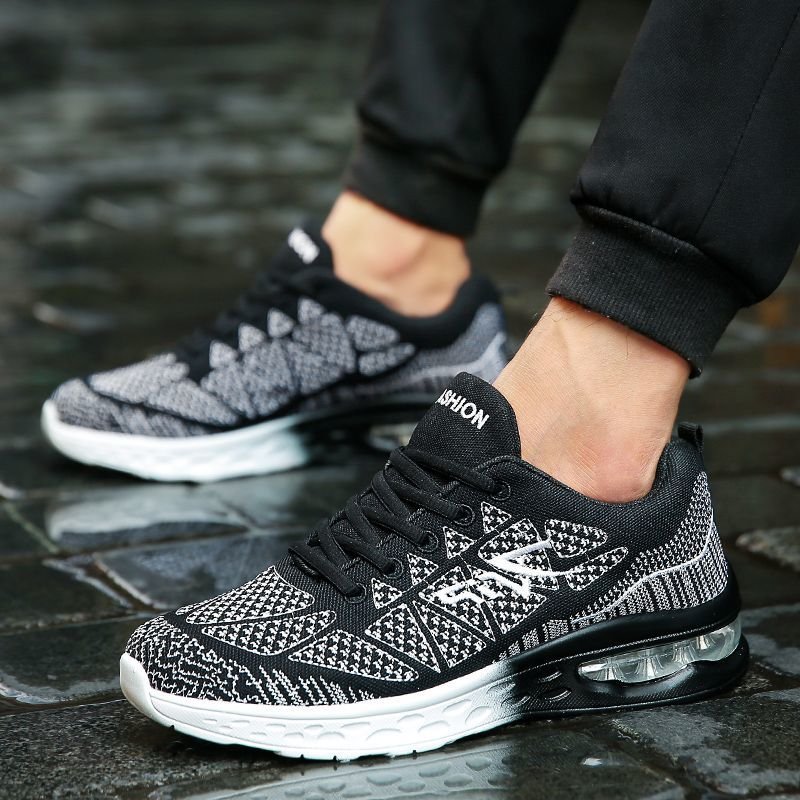 画像2: unisex breathable mesh shoes sneakers  　メッシュエアークッションレースアップスニーカー  (2)