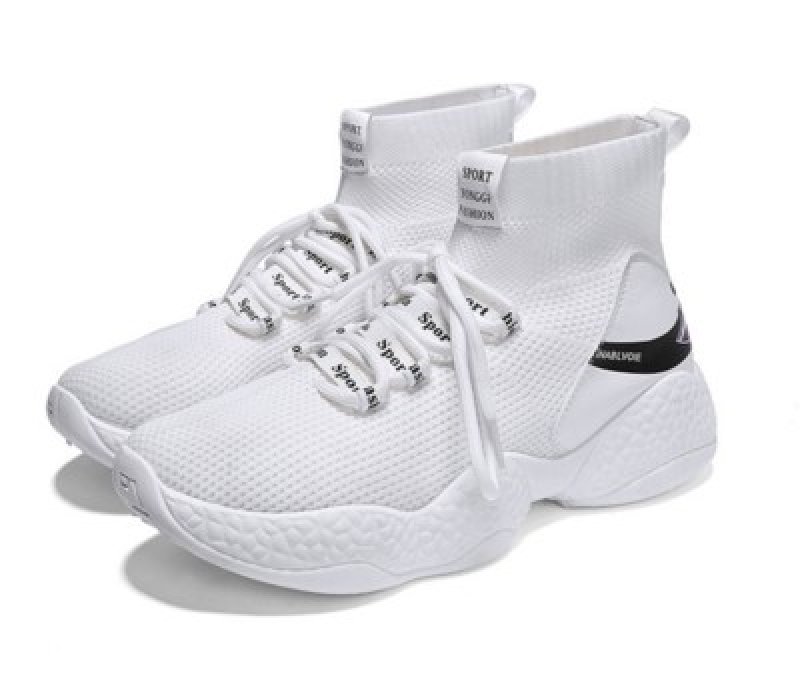 画像5:   men's high-top socks shoes  sneakers  　レースアップハイトップソックススニーカー  (5)