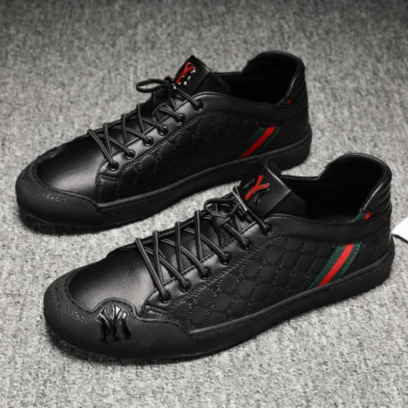 画像3: men's British  NYsneakers shoes  メンズレザーレースアップNYスニーカースニーカー  (3)