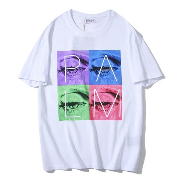 画像1:  box Palm eyes short-sleeved T-shirt 　ボックスパームアイプリントTシャツユニセックス男女兼用 (1)
