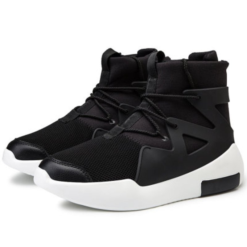 画像2:   men's high-top  Oatmeal color sneakers   レースアップハイトップオートミルカラー スニーカー  (2)