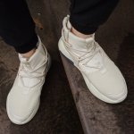 画像8:   men's high-top  Oatmeal color sneakers  　レースアップハイトップオートミルカラー スニーカー  (8)