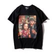 画像1: round neck  Van Gogh Mona Lisa printed cotton  short-sleeved T-shirt 　ヴァンゴッホモナリザプリントTシャツユニセックス男女兼用 (1)