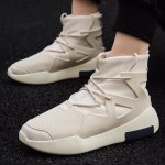 画像6:   men's high-top  Oatmeal color sneakers  　レースアップハイトップオートミルカラー スニーカー  (6)