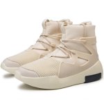 画像1:   men's high-top  Oatmeal color sneakers  　レースアップハイトップオートミルカラー スニーカー  (1)