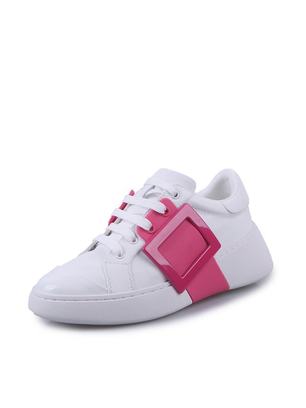 画像7: women'sSkate lacquer buckle lace up sneakers スケート ラッカー バックルレースアップスニーカー (7)