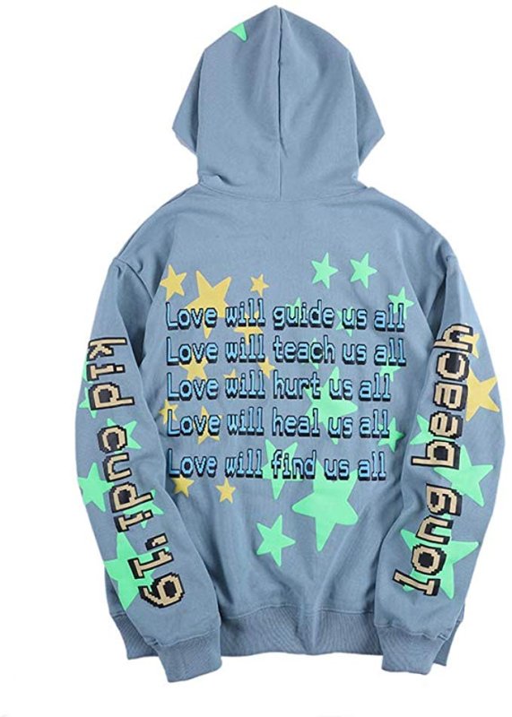 画像2: NAGRI Kid  Cudi Enter  Galactic Luminous  Hoodie Pullover Hoody Hooded  Top Sweatshirts Cottonオーバーサイズルミナス フーディプルオーバートップスウェットユニセックス男女兼用 (2)