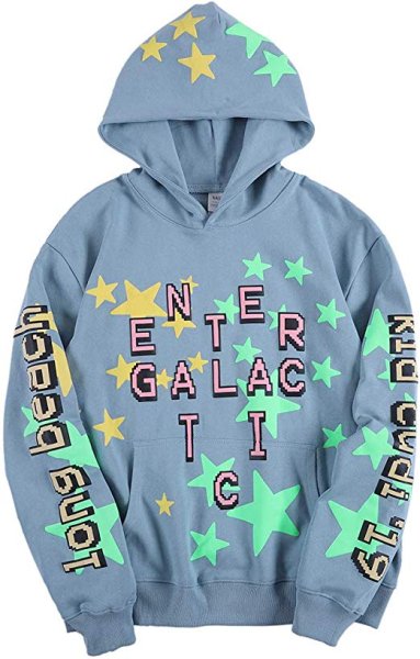 画像1: NAGRI Kid  Cudi Enter  Galactic Luminous  Hoodie Pullover Hoody Hooded  Top Sweatshirts Cottonオーバーサイズルミナス フーディプルオーバートップスウェットユニセックス男女兼用 (1)
