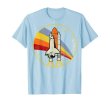 画像2:  NASA Shuttle Launch Into Rainbow Graphic T-Shirt C1　　ナサNASA レインボーグラフィックTシャツC ユニセックス男女兼用 (2)