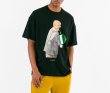 画像1:   NAGRI bubble blowing boy portrait print T-shirt men and women　半袖バブルボーイフォトプリントTシャツユニセックス男女兼用 (1)