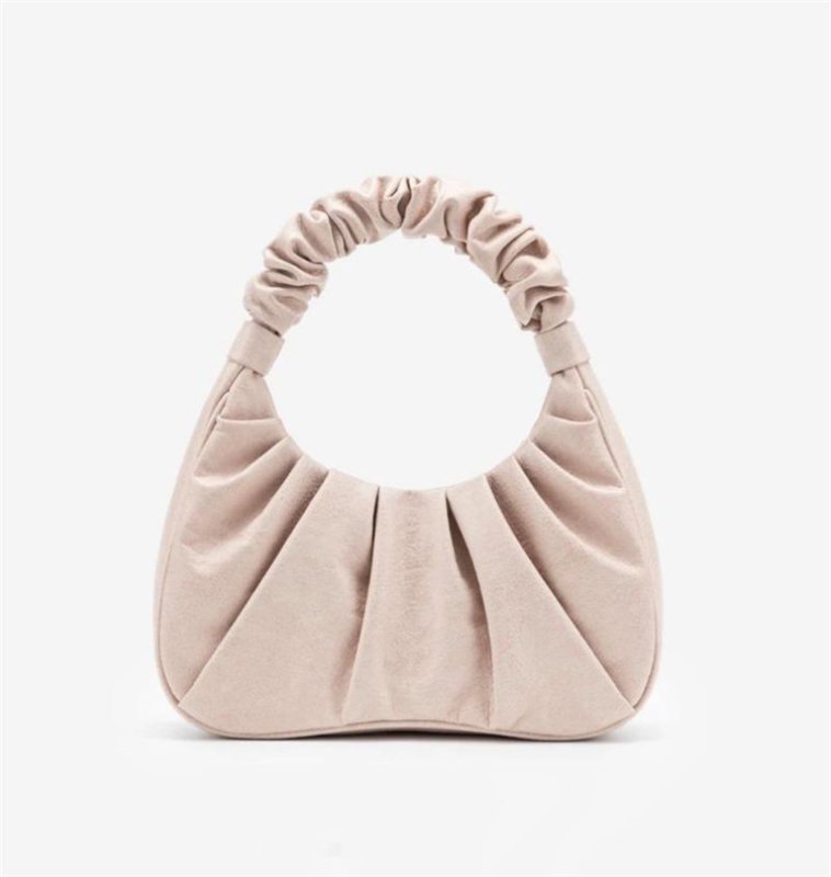 画像4: Woman’s wrinkle decoration hand bag shoulder armpit bag  tote Messenger Bag ギャザートート ショルダーバッグ (4)