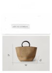 画像4: Woman’s straw woven super-capacity beach vacation handbag  ストロー織りかごバッグ (4)