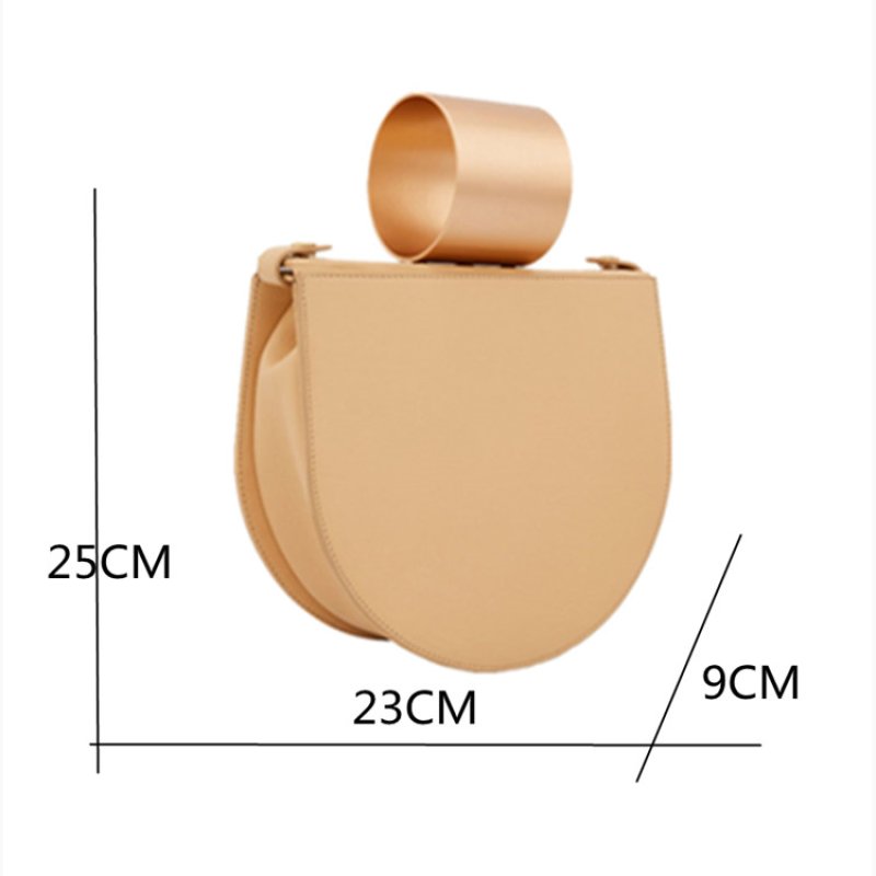 画像13: Woman’s metal bracelet single shoulder strap saddle bag  金属ブレスレットシングルショルダーストラップサドルバッグ トートバッグ (13)