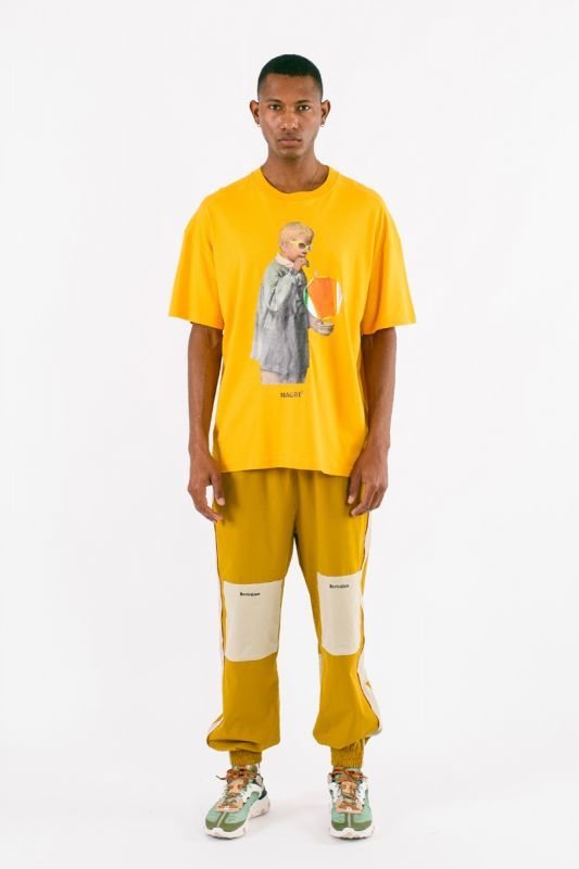 画像6:   NAGRI bubble blowing boy portrait print T-shirt men and women 半袖バブルボーイフォトプリントTシャツユニセックス男女兼用 (6)