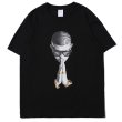 画像1:   NAGRI character head print print T-shirt men and women　半袖ヘッドプリントフォトプリントTシャツユニセックス男女兼用 (1)