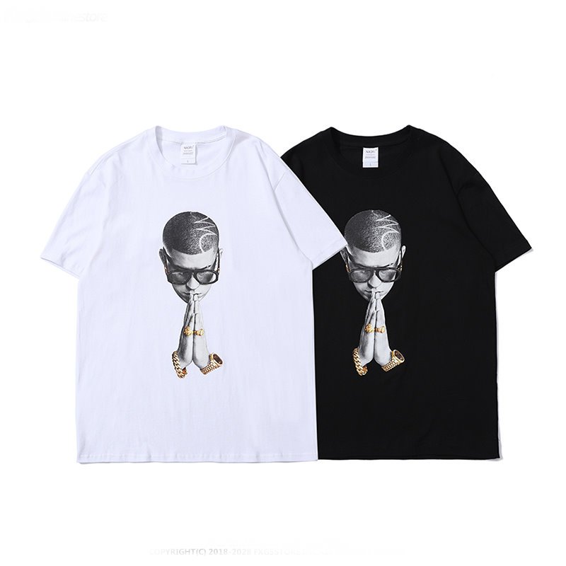 画像6:   NAGRI character head print print T-shirt men and women 半袖ヘッドプリントフォトプリントTシャツユニセックス男女兼用 (6)