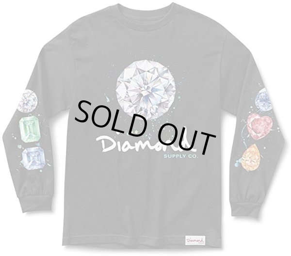 画像1: Diamond Supply Co. Men's Splash Sign Long Sleeve T Shirt   メンズスプラッシュサイン長袖Tシャツユニセックス男女兼用 (1)