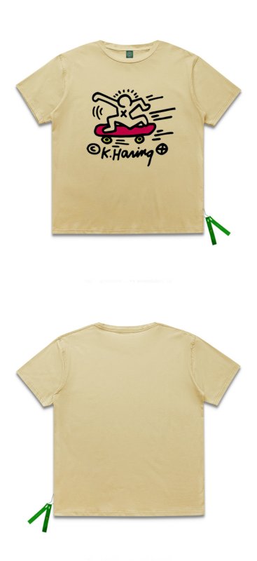 画像15:  hand-painted skateboard oversize loose T-shirt　　スケートボードペイントショートスリーブTシャツユニセックス男女兼用 (15)