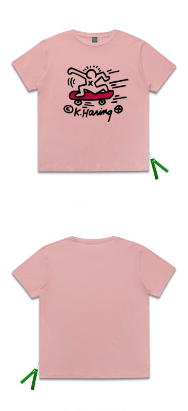 画像12:  hand-painted skateboard oversize loose T-shirt　　スケートボードペイントショートスリーブTシャツユニセックス男女兼用 (12)