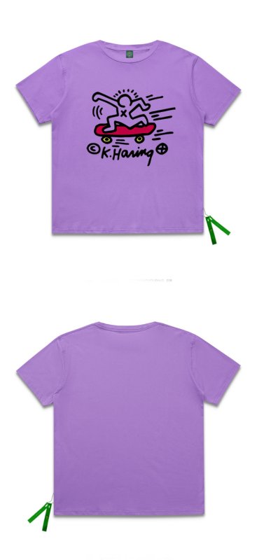 画像16:  hand-painted skateboard oversize loose T-shirt　　スケートボードペイントショートスリーブTシャツユニセックス男女兼用 (16)