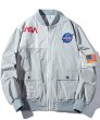 画像1: NASA MA-1 Military Flight Jacket Long-Sleeve Air Force Moto Street Coat　NASA MA-1ミリタリーフライトジャケット　ジャケットユニセッ クス男女兼用ジャケット　コート (1)