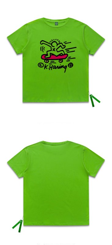 画像11:  hand-painted skateboard oversize loose T-shirt　　スケートボードペイントショートスリーブTシャツユニセックス男女兼用 (11)