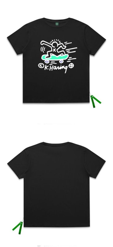 画像17:  hand-painted skateboard oversize loose T-shirt　　スケートボードペイントショートスリーブTシャツユニセックス男女兼用 (17)